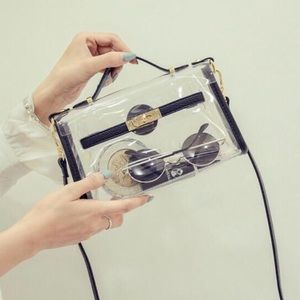 clear bag _ black